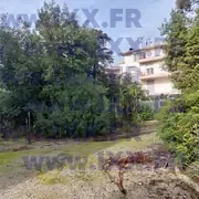 Лесистый участок и растительность для перепланировки вокруг здания. 04.2026