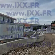Заливка бетона для подпорной стены и пандуса 02.2026